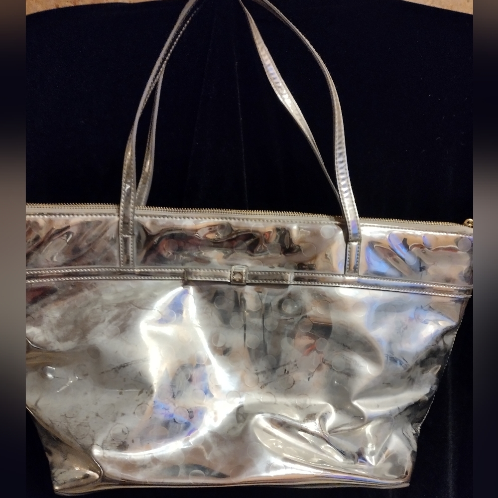 Kate Spade silvery shoulder/tote bag
